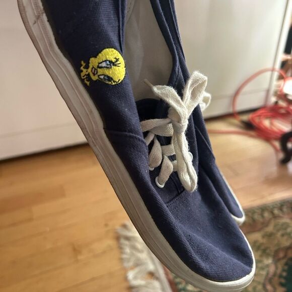 Vintage 1998 Women's Looney Tunes Tweety Bird Canvas Low Top Sneakers Size 8 - Picture 3 of 16